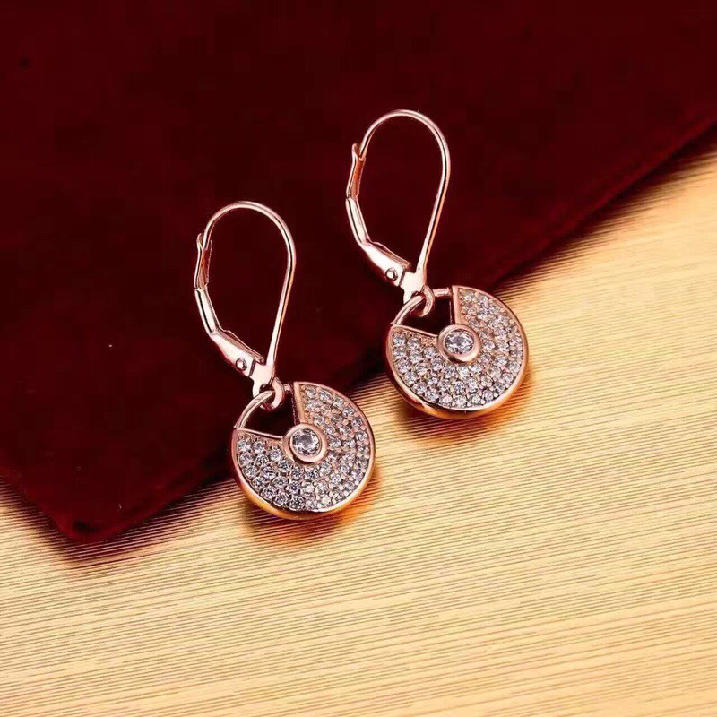 Replica Cartier Rose Gold High Carbon Diamond Earring