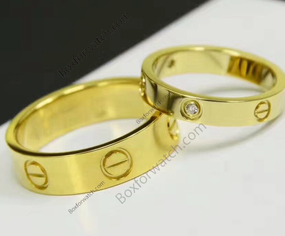 Replica Cartier Love Ring Yellow gold with diamond