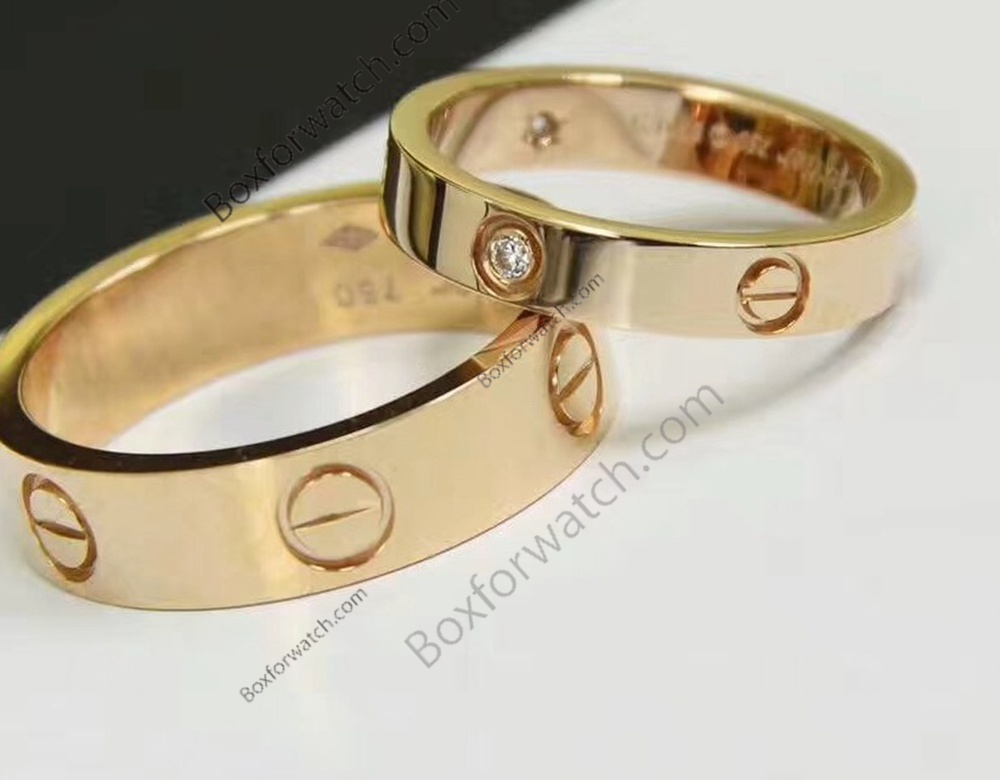 Copy Cartier Love Ring Yellow Gold with Diamond